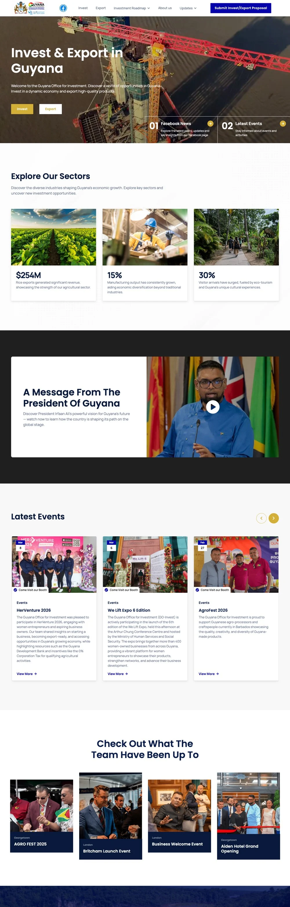 Guyana Office for Investment website